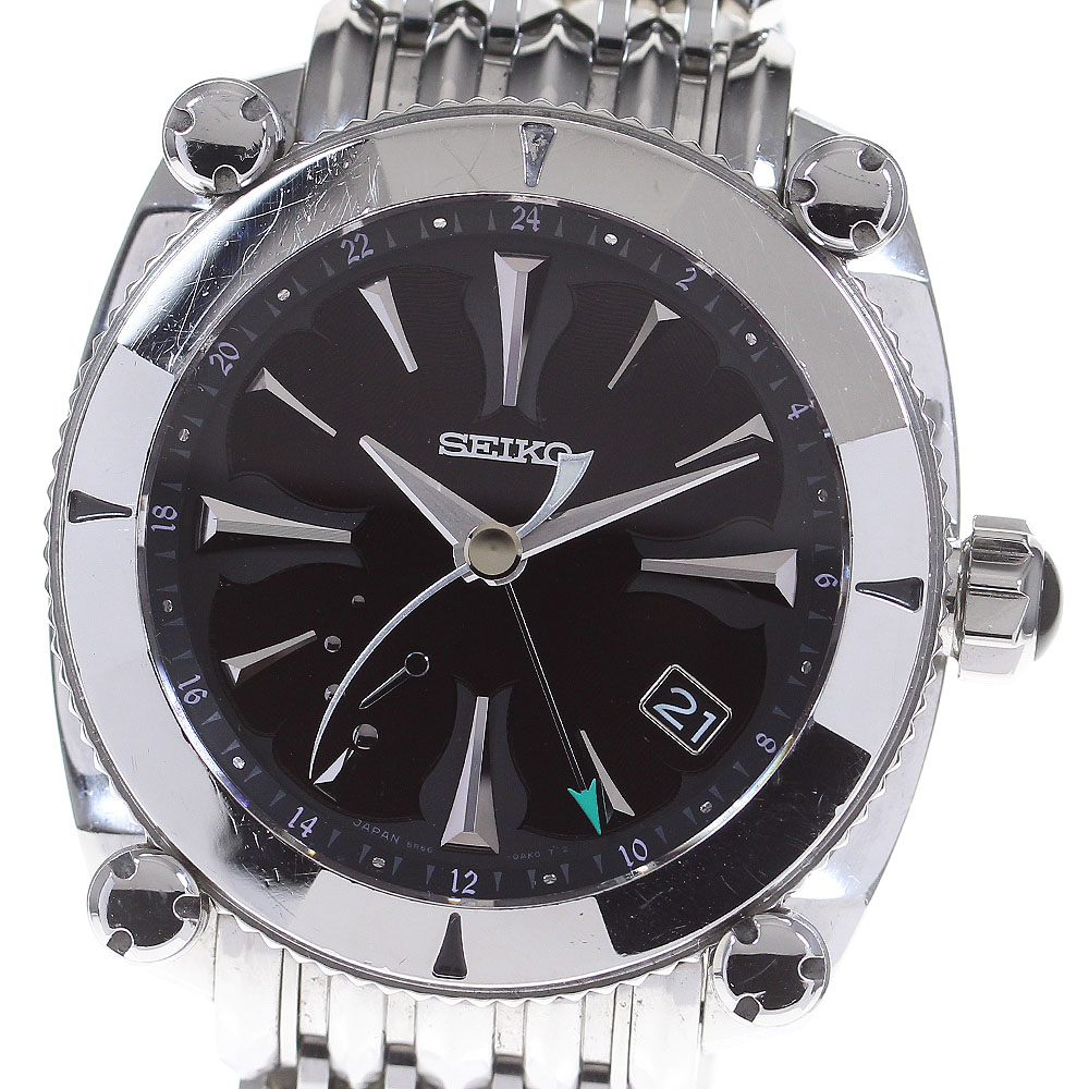 セイコー SEIKO SBLA051/5R66-0AN0 ガランテ GMT パワーリザーブ スプリングドライブ メンズ 箱・保証書付き_863036【中古】 191,750円
