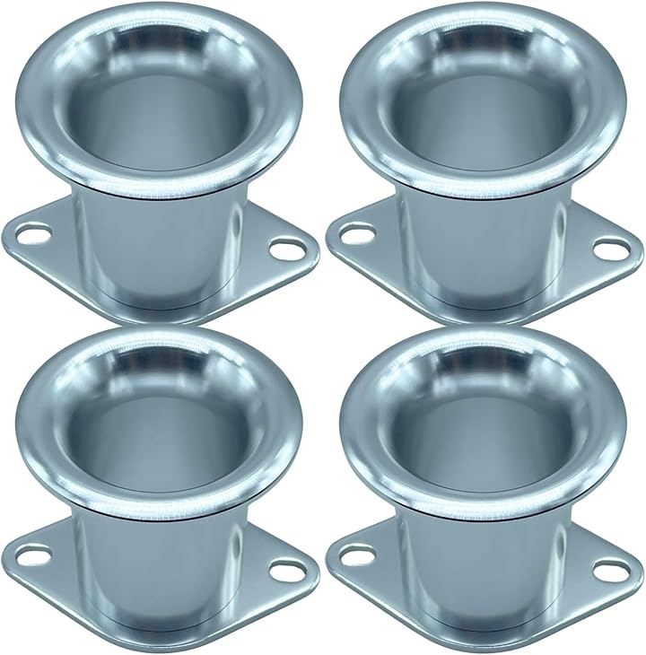 社外 エアファンネル キャブレター フィルター アルミ 直径 44 高さ 72 mm トヨタ AE111 AE86 等(シルバー, 4個セット)