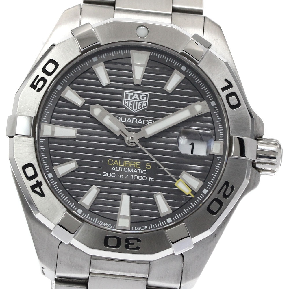 タグホイヤー TAG HEUER WBD2113-0 アクアレーサー キャリバー5 デイト 自動巻き メンズ 良品 _882386【中古】