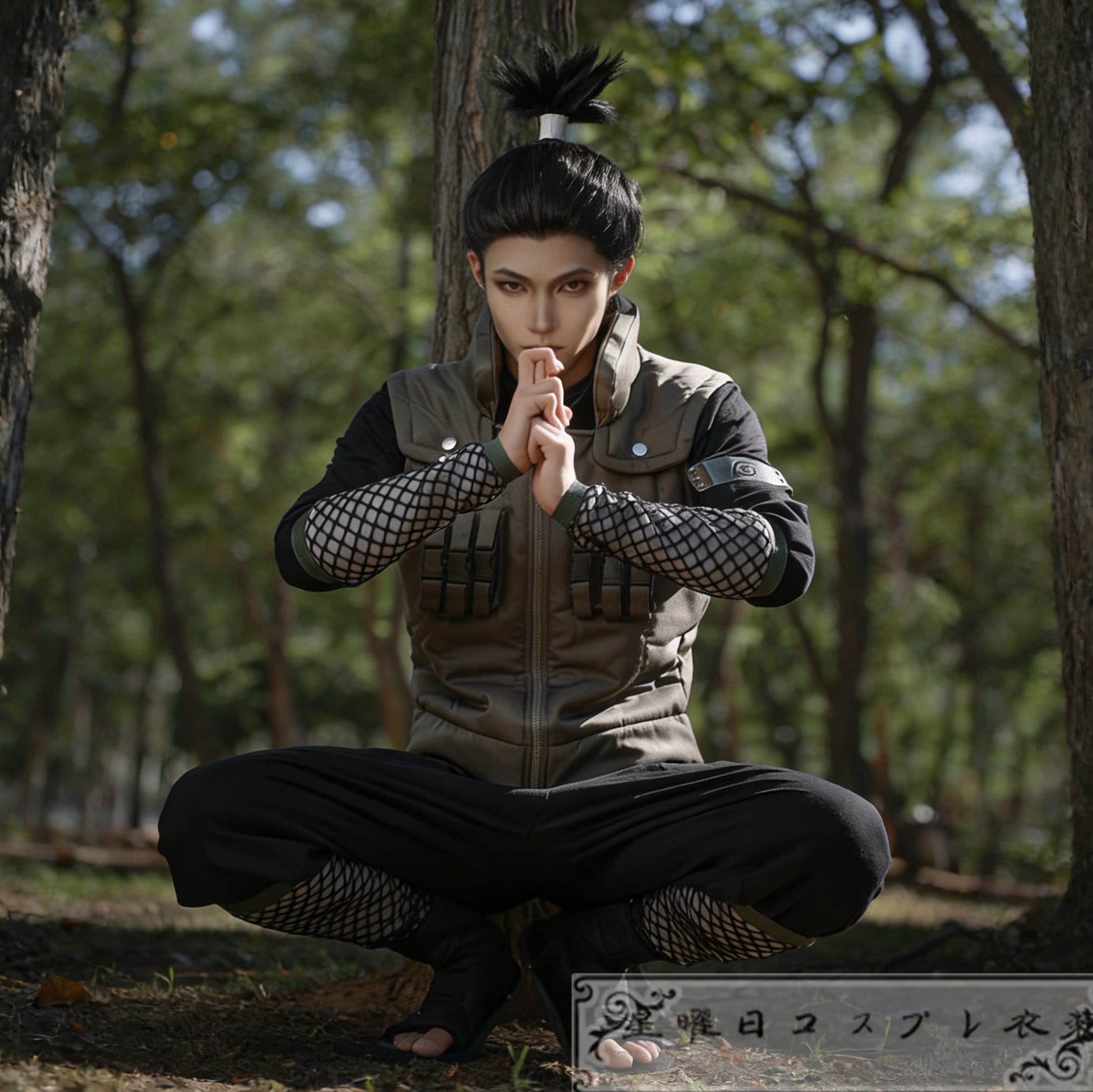 在庫品 奈良シカマル風 コスプレ衣装 コスチューム