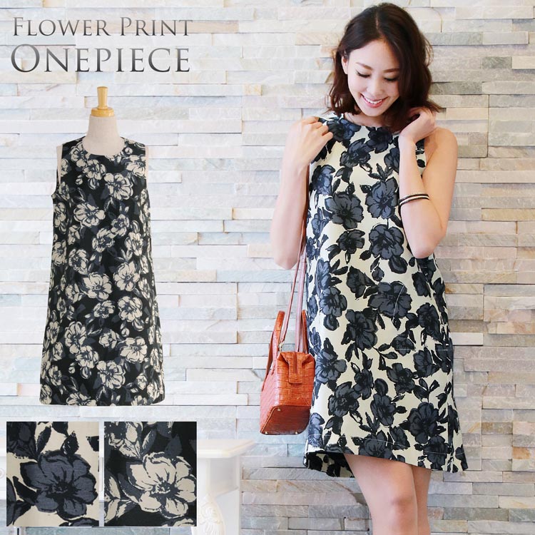 パーティードレス花柄ワンピース