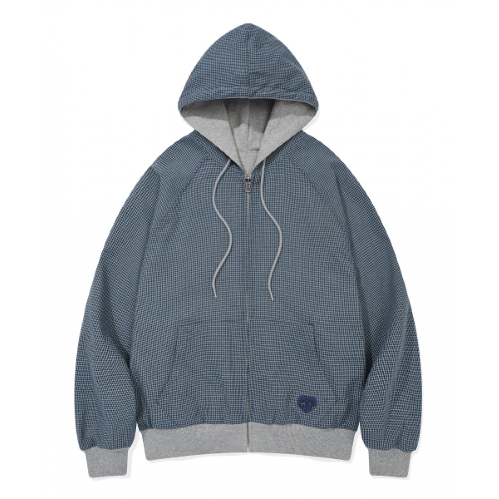 CODEGRAPHY リバーシブル チェック フーディー ジャケット_ブルー