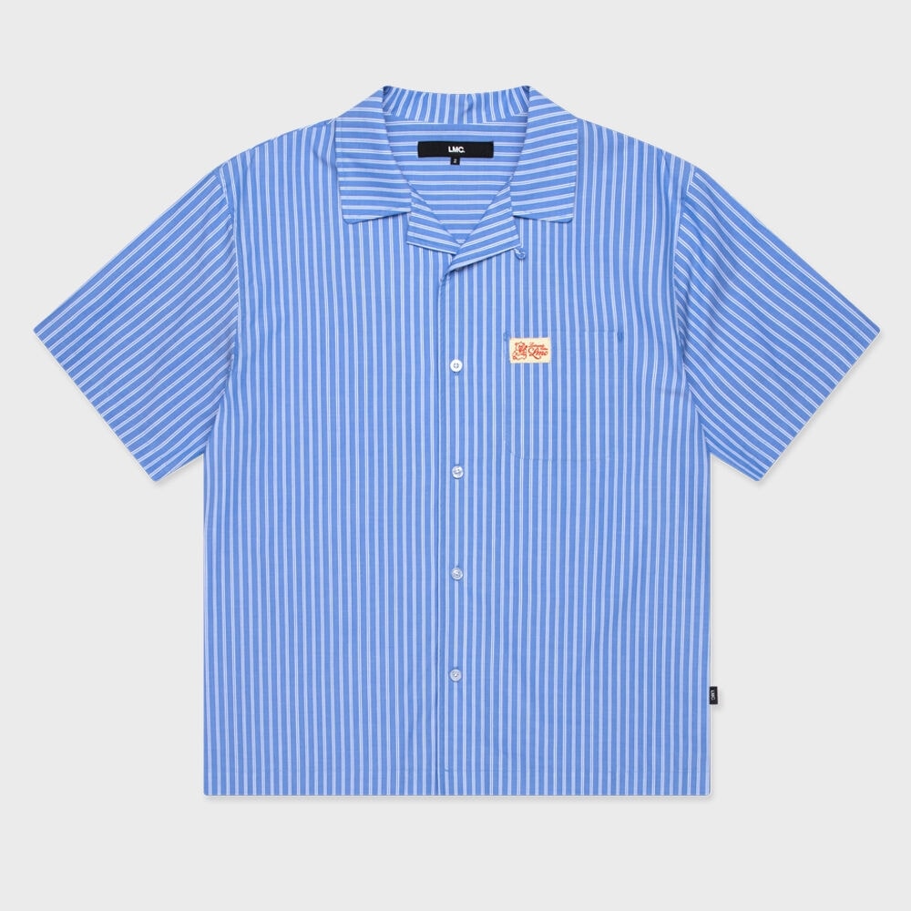 LMC ストライプリゾートショート SLV シャツブルー