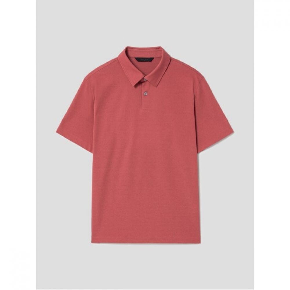 (Logadis) コットンソリッドリラックスフィット半袖カラーネック T シャツオレンジ (RY4342CL18)