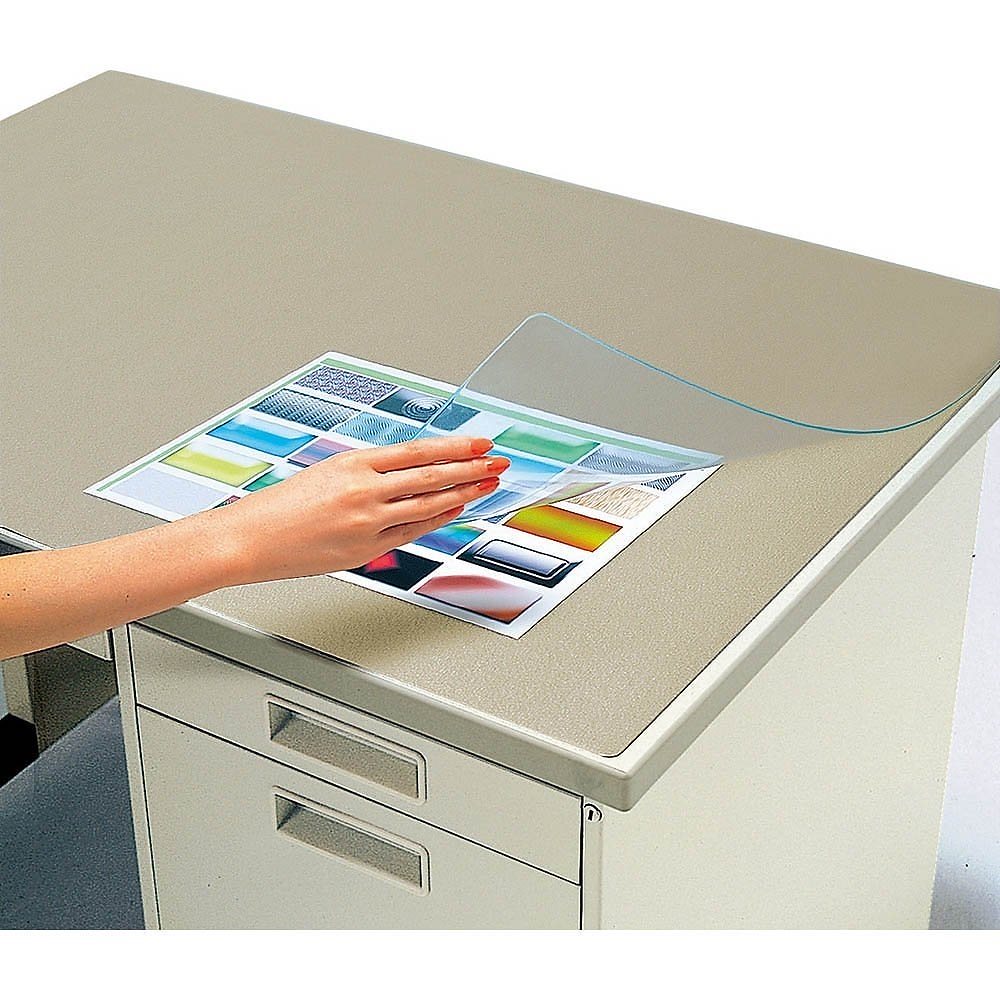 デスクマット 軟質 透明 下敷き付 1087x687 マ-8117NM