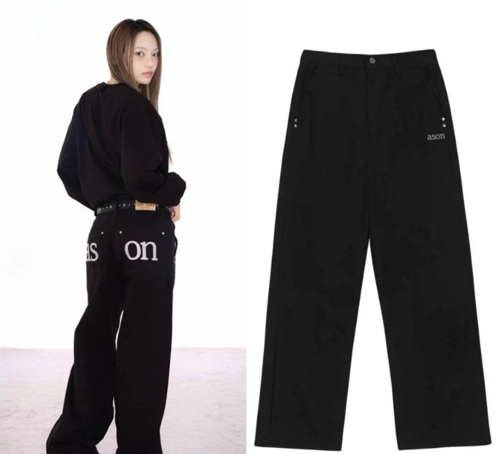 ASON デニム SMOG WIDE PANTS / BLACK ason ason アズオン SMOG WIDE PANTS スモッグ パンツ デニム