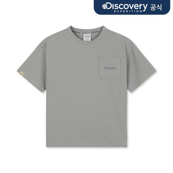 キッズ フレッシュベント ポケット グラフィック半袖Tシャツ (GREY) _