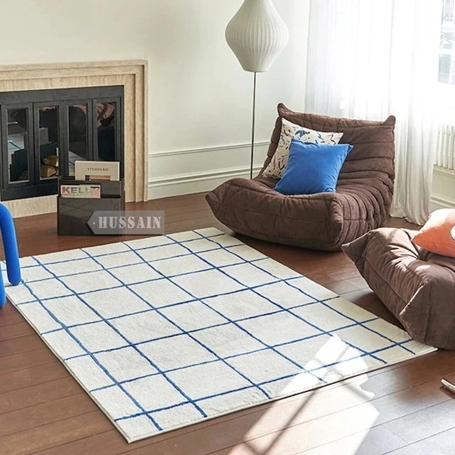ミニマリズム不規則チェック柄ラグ 80160cm 2 タイプ u3000ラグマットu3000 バスマットu3000キッチン 収納u3000キッチン