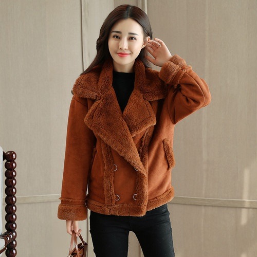 5212.もこもこコート（ブラウン）2019 春夏 sale 春夏 sale アウター ジャケット 美ライン おしゃれ きれいめ オフィス ビジネス お出かけ パーティー 女子会 普段使い 通勤 通学