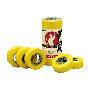 (まとめ) カモ井加工紙 和紙マスキングテープ 武蔵 15mm幅 MUSASHIJAN-15 1パック(8巻) (×20セット)