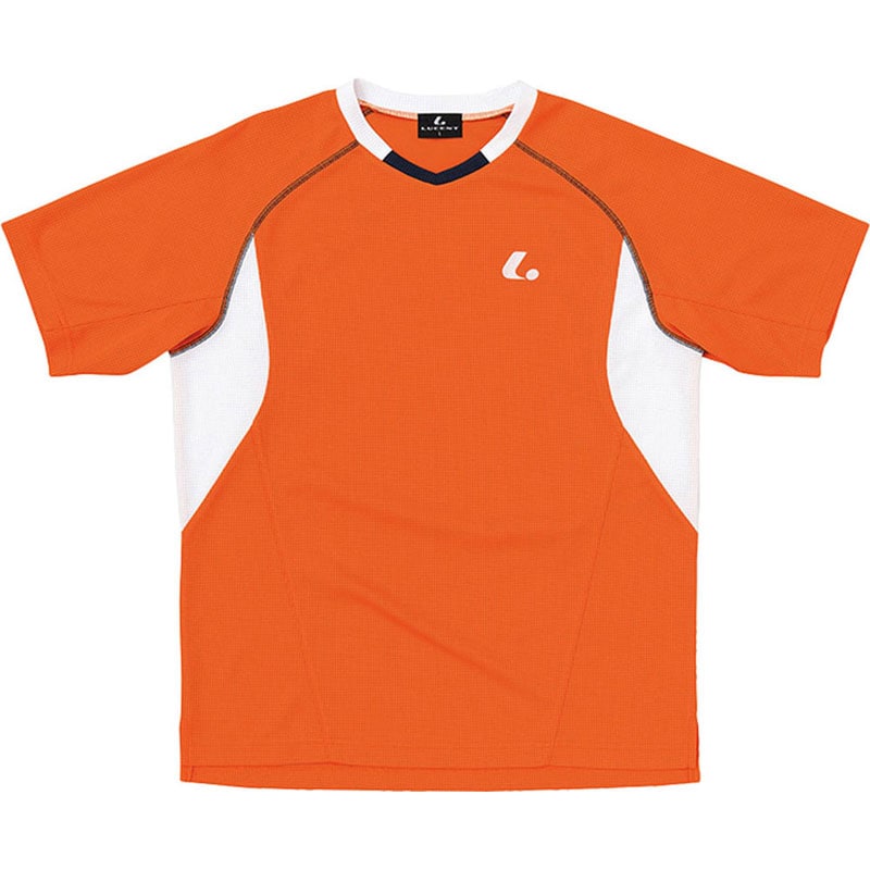 LUCENT(ルーセント) Uni ゲームシャツ(襟ナシ) オレンジ テニス ゲームシャツ (xlh3032)
