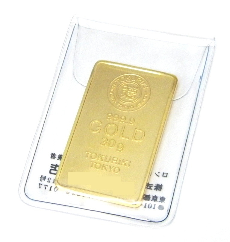 【新品】徳力本店 純金 インゴット 30g ゴールドバー 24金 K24 金塊(42084)