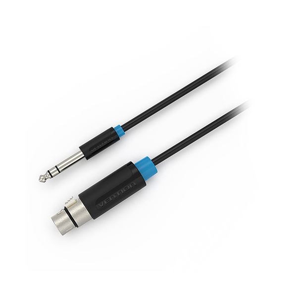 VENTION 6.5mm Male to XLR Female オーディオケーブル 10m ブラック BB-5756