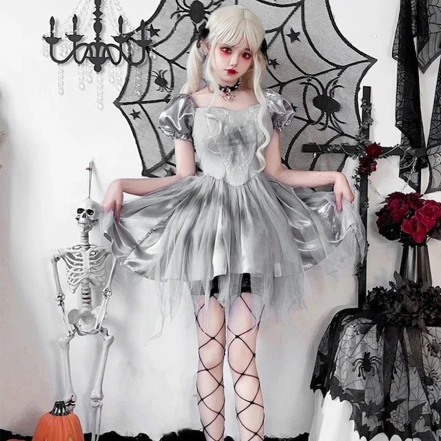 今年 短纳期2点 セットアップ 半袖ワンピースフレアリボン付き ハロウィン 大人 仮装コーデコスチューム服 衣装 ガーリー 甘め 学園祭 文化祭 ファッション系 レディース セクシー型 ブラックス