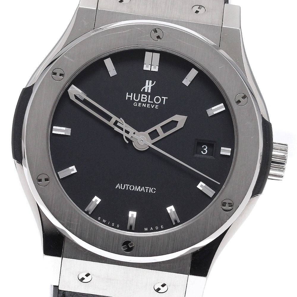 ベルト訳あり ウブロ HUBLOT 542.NX.1171.RX クラシック フュージョン チタニウム デイト 自動巻き メンズ _963194【中古】