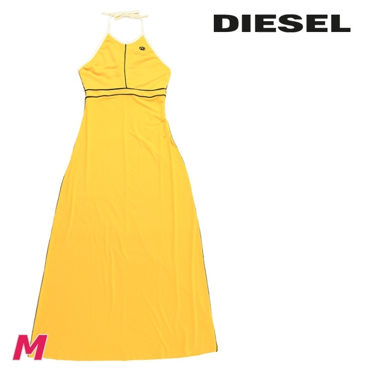 ノースリーブマキシワンピース レディース D-MAXIM ホルターネック スリムフィット die-l-t-f4-6d3