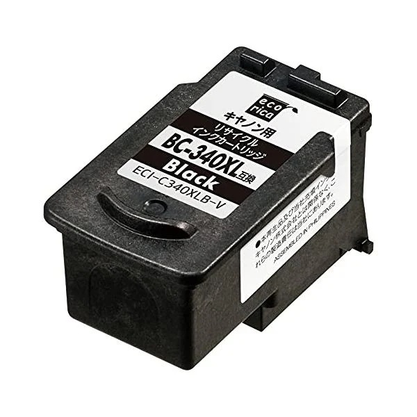 10個セット エコリカ ECI-C340XLB-V リサイクルインクカートリッジ
