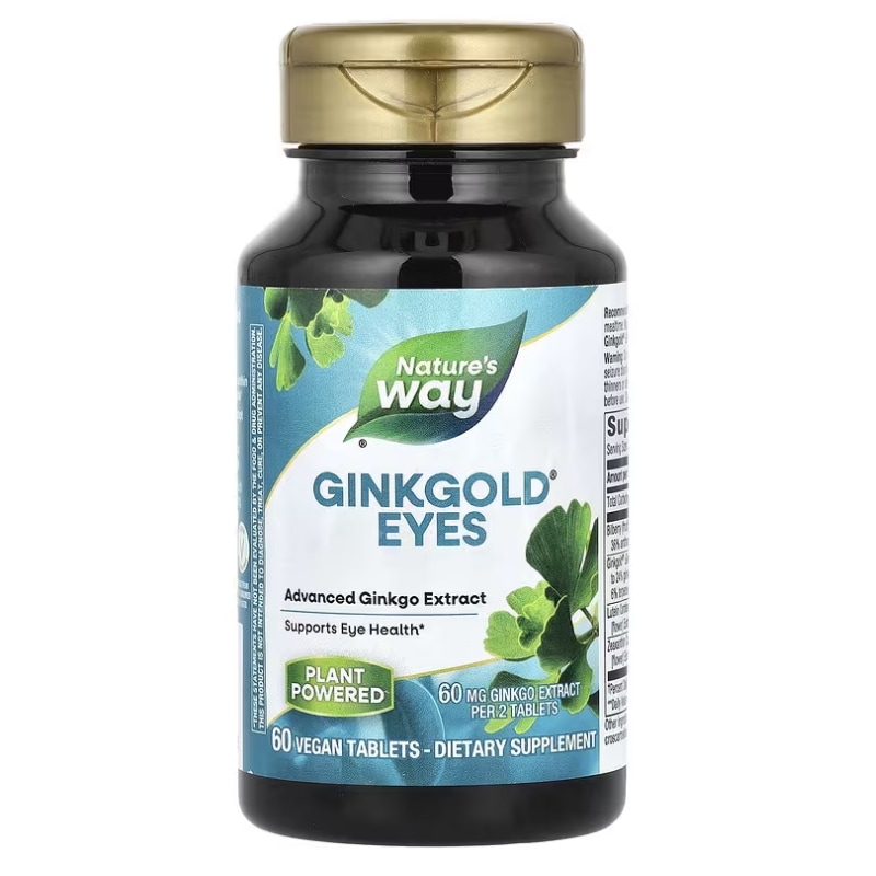 Natures Way Ginkgold（ジンクゴールド）アイズ ヴィーガンタブレット60粒