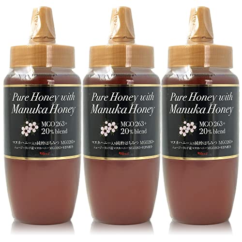 正栄 マヌカハニー入り純粋はちみつ MGO263+ マヌカハニー高濃度高配合タイプ 1500g(500gx3)