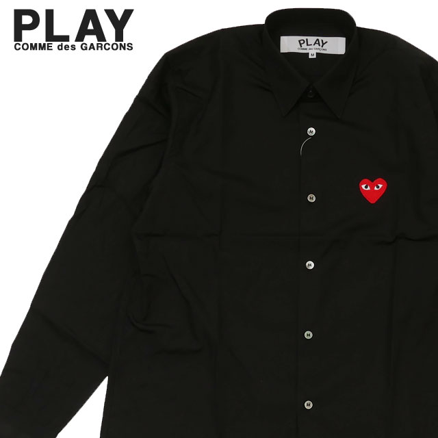 プレイ コムデギャルソン PLAY COMME des GARCONS Red Heart L/S Shirt 長袖シャツ BLACK 216-001651-031