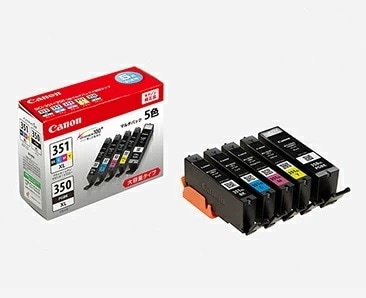 【ネコポス便配送対応商品 パッケージから出して発送します】　キヤノン(Canon) 純正カートリッジ　BCI-351XL(BKCMY)+350XL 5MP