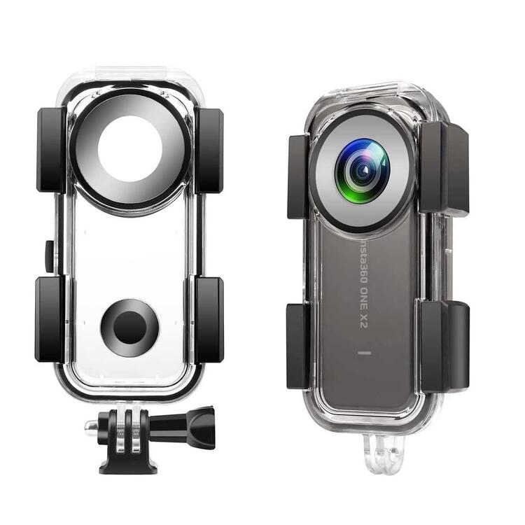 Insta360 ONE X2専用 PC素材 防水ケース アダプタ ネジ ネジスパナ 3点セット 防水ハウジングケース 防水シェル ダイビング保護カバー 防水 防塵 保護ケース 耐水圧