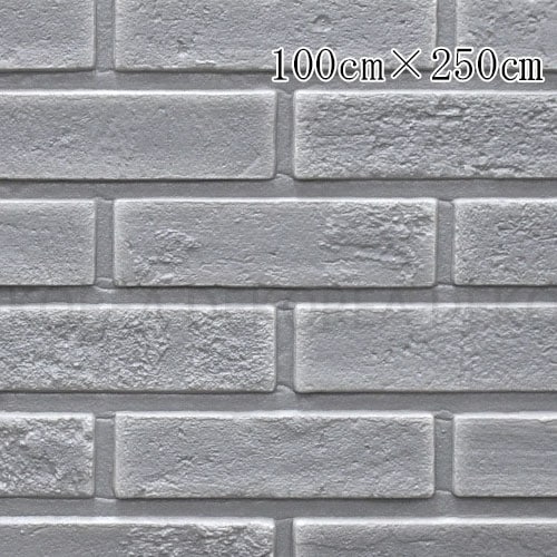 100cmX10m 壁紙クッション シート レンガ調 クッションレンガ クッションブリック DIY シール壁紙 おしゃれ 北欧 3D立体 壁紙 貼る 発泡スチロール グレー
