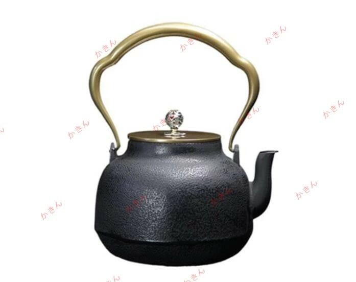 新品！老鉄瓶 南部鉄瓶 鉄びん やかんを沸かす 急須を入れる 鋳鉄製の壷 ティーポット大容量 手作り コーティングなし お茶の道具 1400ml