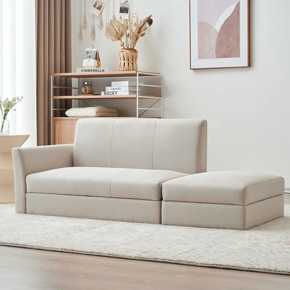 【国内即日発送】ソファカチン ソファー ソファ ソファーベッド 3P 3人掛けソファ 収納付きオードマン付き