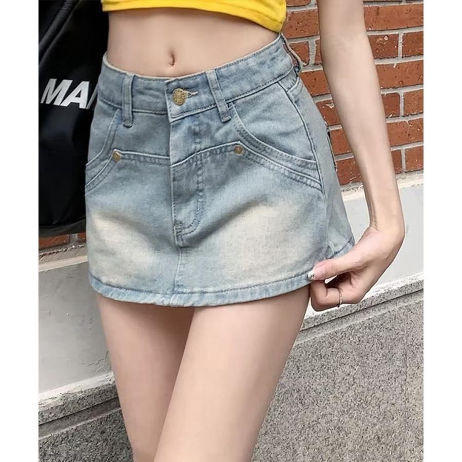 着やせ 細く見える オルチャン おしゃれ 美脚 台形シルエット 可愛い ショーパン お洒落 Aラインスカパン 【Primepic】【急速出荷】レディース