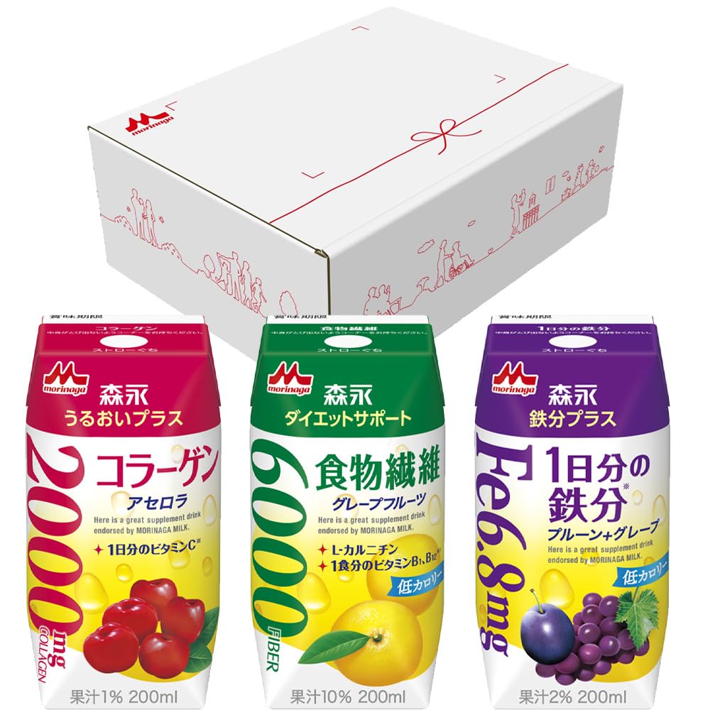 森永乳業 TBC アソートセット 200ml×24本（ 1日分の鉄分 プルーン+グレープコラーゲン アセロラ食物繊維 グレープフルーツ）[ ジュース 詰め合わせ 母の日 ギフト プレゼント ]