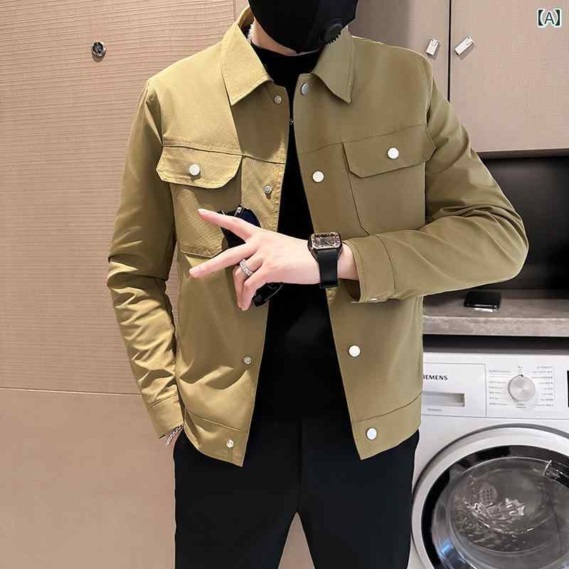 アウター メンズ カジュアル おしゃれ シンプル ジャケット 春秋 トレンディ 紳士服 秋 トレンディ カジュアル ジャケット