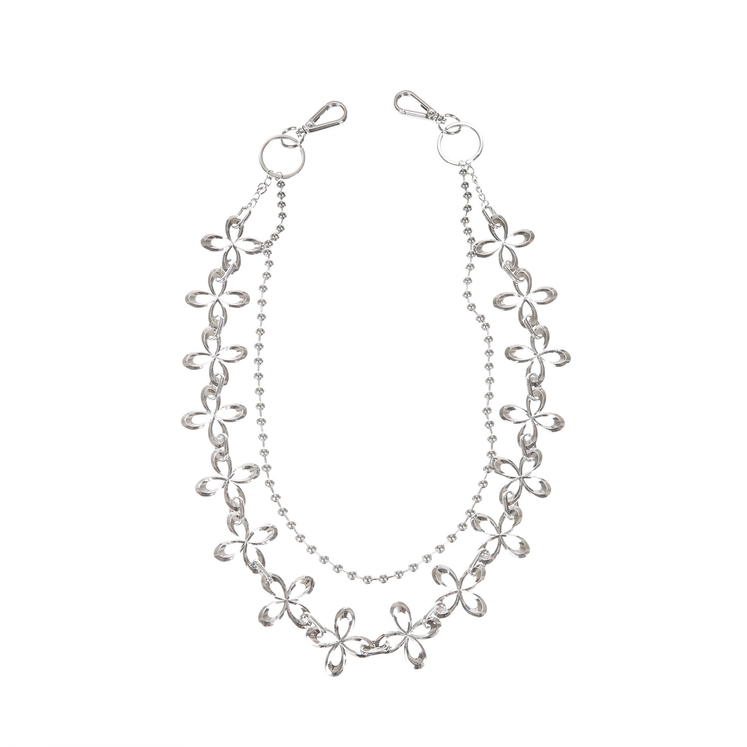 SURGERY【SURGERY】 SURGERY CLOVER LOGO FULL CHAIN : SILVER