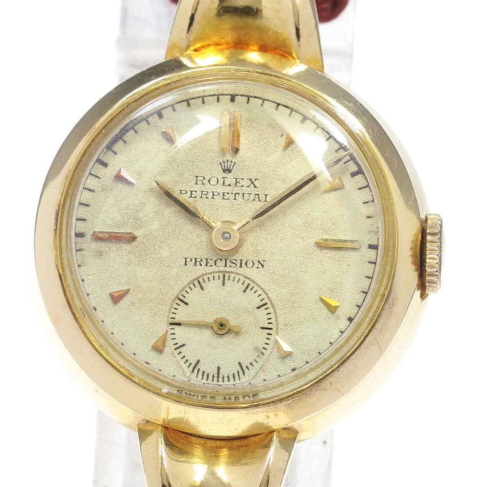 ロレックス ROLEX 4437 プレシジョン K18YG スモールセコンド 自動巻き レディース _866390【中古】