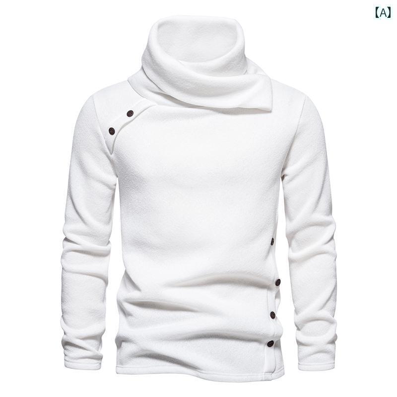 メンズ トップスス おしゃれ 春秋 プッシュ カラー プルオーバー セーター 長袖 ボタン 装飾 ソリッドカラー デイリー ニットウェア 5,855円