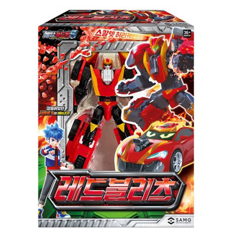 メタルカードボットS レッドブリッツ 変形ロボットおもちゃ 2モード変形 ロボット/ビークル 韓国アニメ公式ライセンス