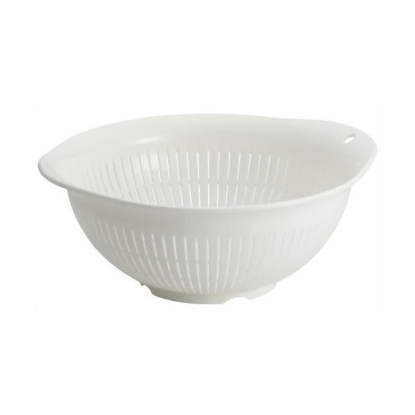 （まとめ）ザル ポゼ 24cm ホワイト [60個セット]