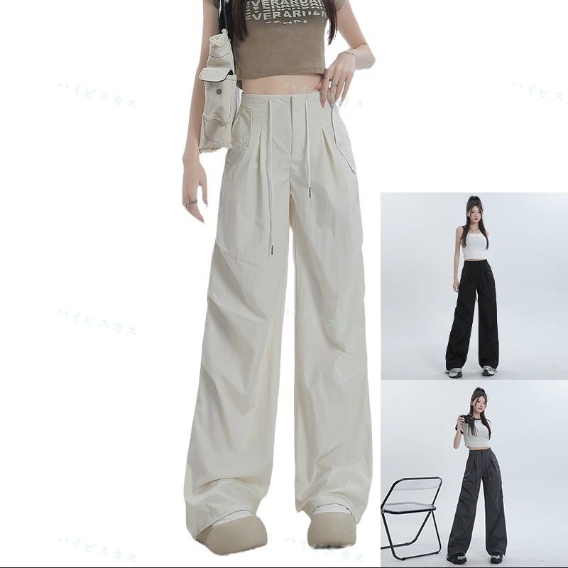 カーゴパンツ レディース ロング丈 ルーズ ズボン ボトムス パンツ ワイドパンツ ワークパンツ チノパンツ 楽 動きやすい カジュアル ゆるっと ゆったり おしゃれ かわいい シンプル 無地