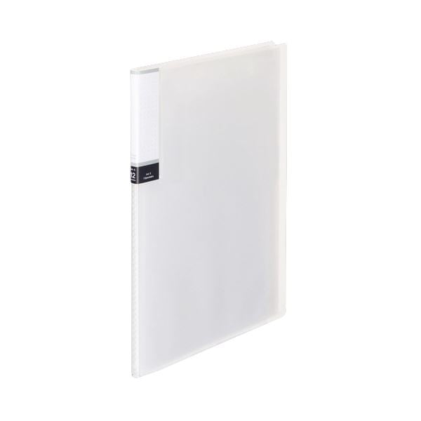 （まとめ） TANOSEE クリアブック（透明表紙） A4タテ 12ポケット 背幅8mm クリア 1セット（10冊） 10セット
