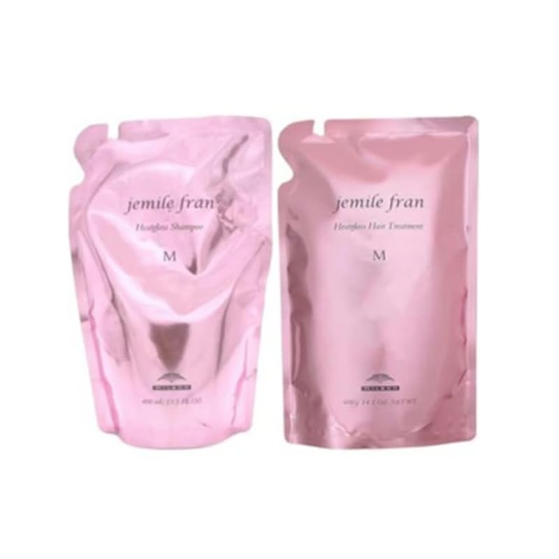 ミルボン ジェミールフラン ヒートグロス M シャンプー400ml トリートメント400g 詰替用セット【jemile fran】