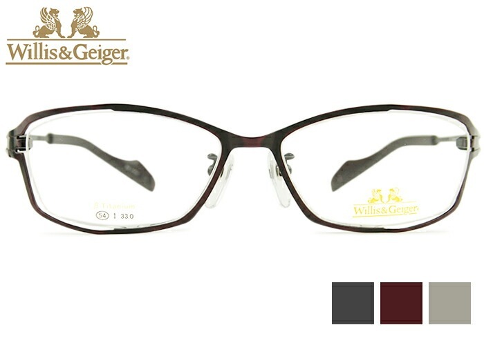 ウィリスアンドガイガー Willis&Geiger WG-1017 バイク 3color 伊達 度付き メガネ メンズ ナイロール チタン 伊達 度付き 老眼鏡 遠近両用 バイク ヘルメット