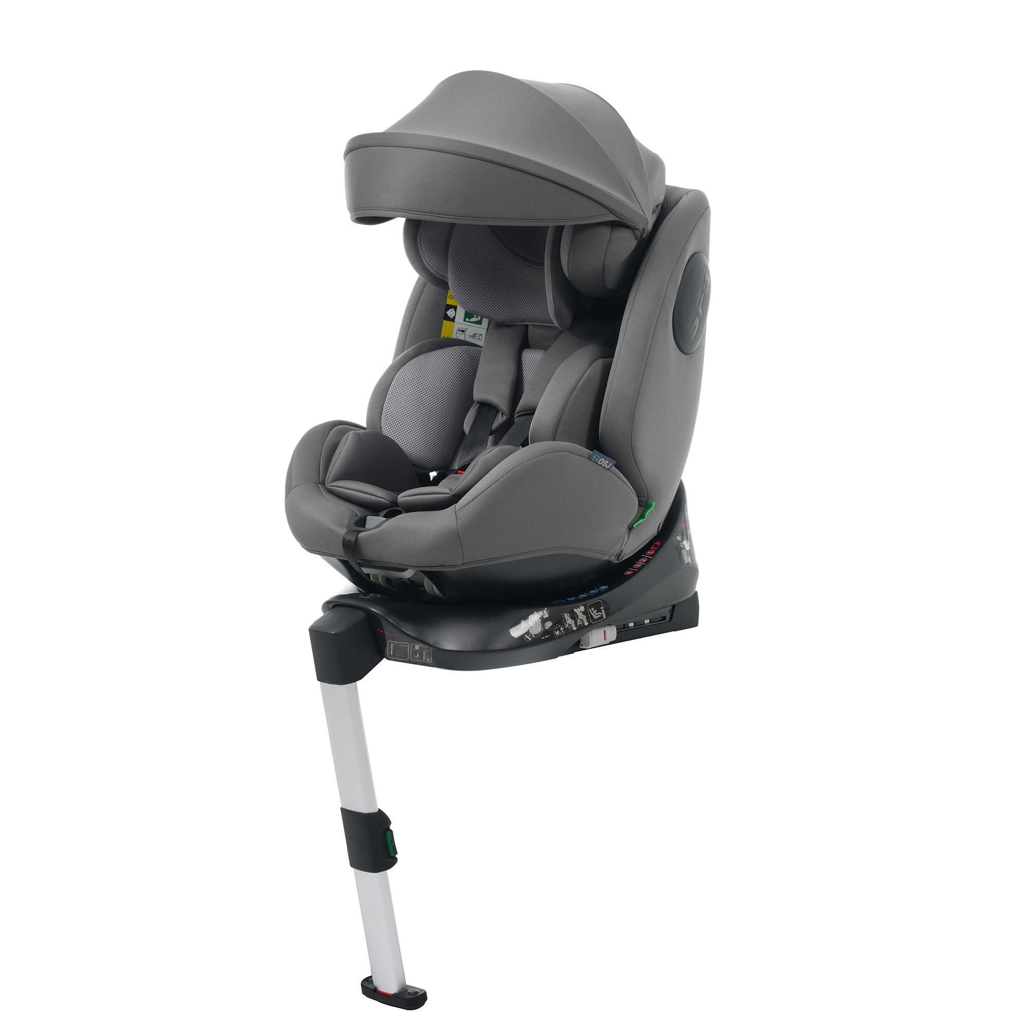 【国内発送】151【サポートレッグ】 新安全基準R129適合 チャイルドシート ISOFIX 360度回転 0-12歳頃 40～150cm キャノピー付き ジュニアシート 長く使える 洗える 取付簡単