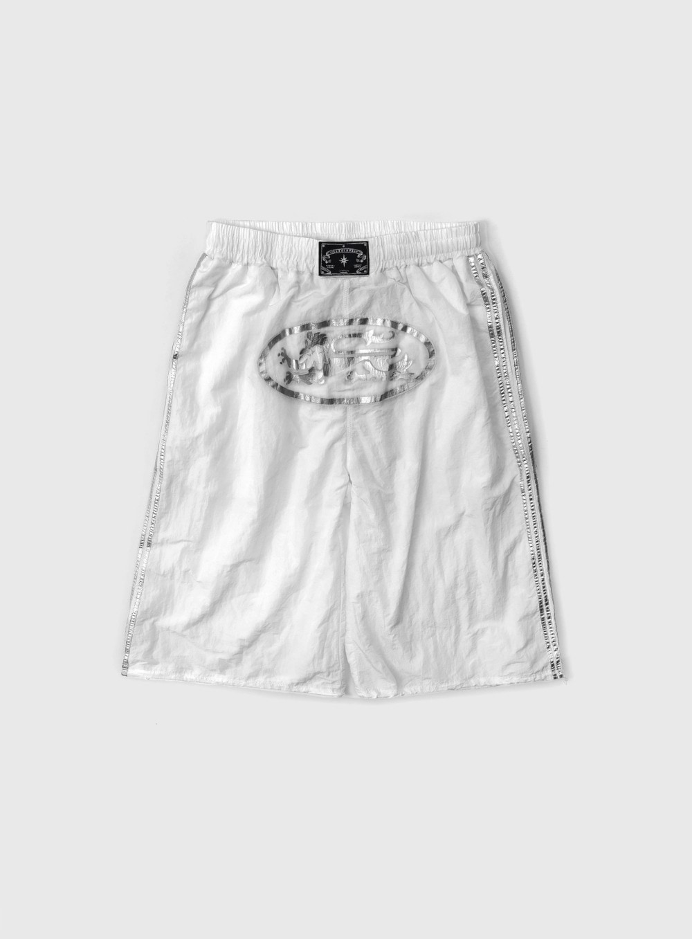 【BADBLOOD】 DARK BILLY NYLON BERMUDA PANTS : WHITE