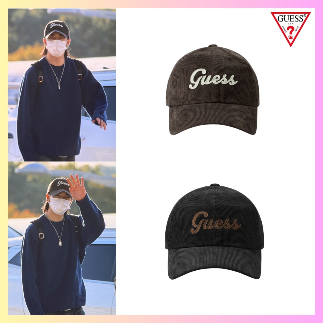 [Stray Kids ヒョンジン 着用] CORDUROY CAP - 2 COLORS キャップ 帽子 メンズレディースユニセックスおしゃれシンプル韓国ファッションストリート刺繍コットン