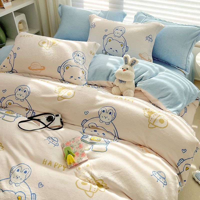 急速出荷!】厚手の布団カバー冬の珊瑚絨毛の布団カバー冬布団カバー