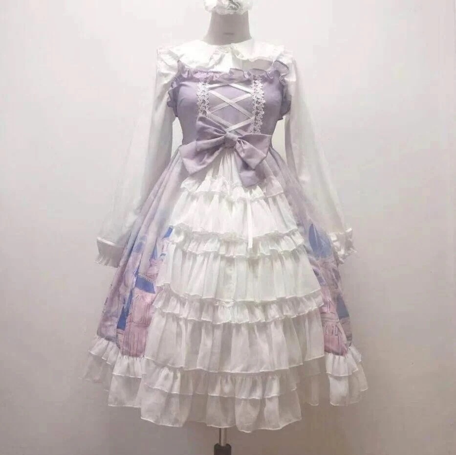 クラシックロリータドレスケーキカスケードカーディガンJskForWomanウェディン
