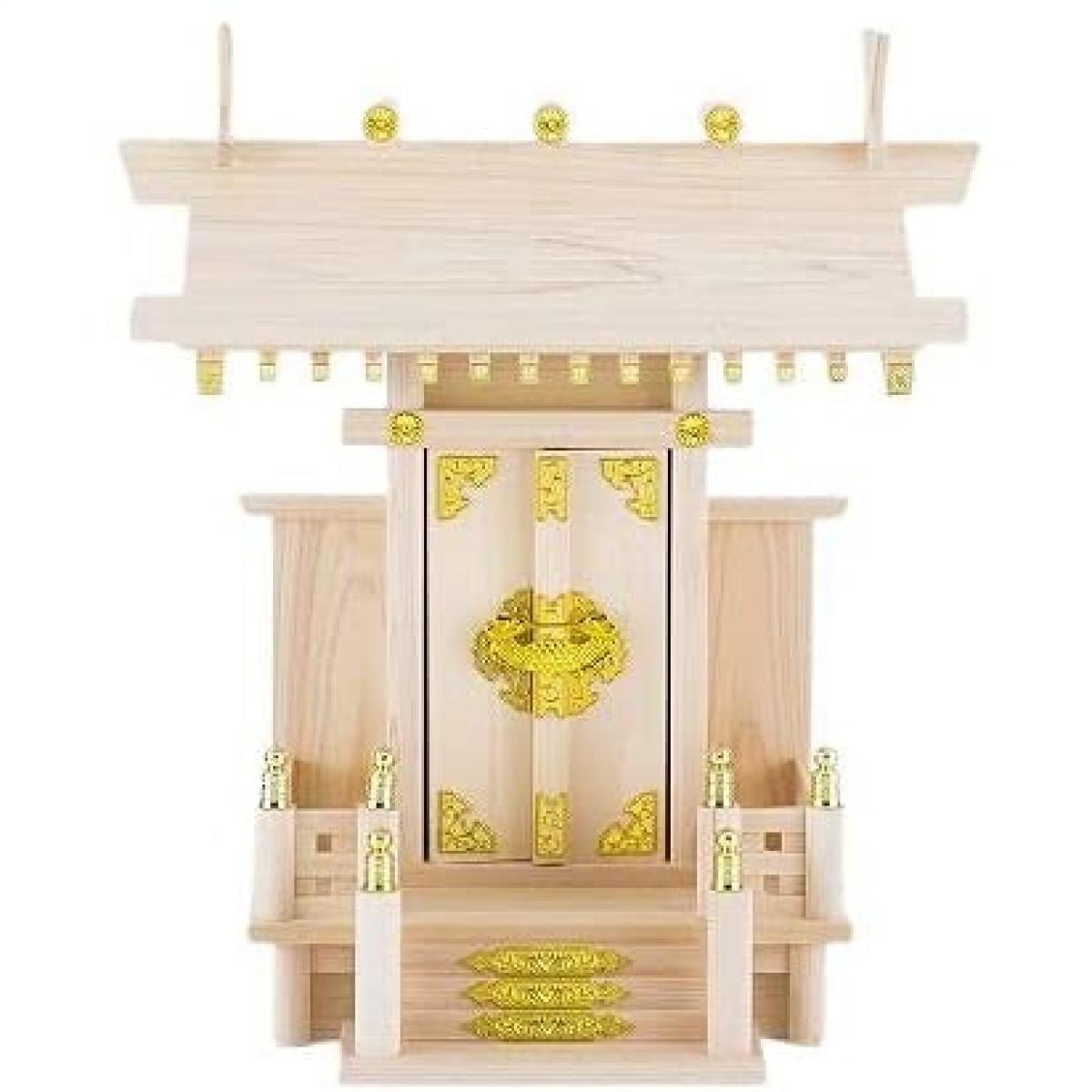 神棚の里(静岡木工) 神棚一社中神明 東濃ひのき製 お神札26cmまで対応/桧/檜 5,474円