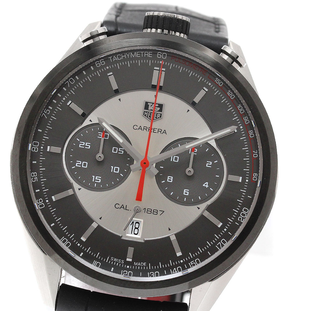 タグホイヤー TAG HEUER CAR2C11-0 カレラ 1887 クロノグラフ ジャックホイヤー エディション 自動巻き メンズ 保証書付き_958033【中古】