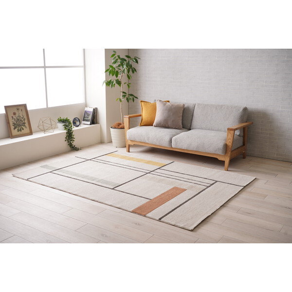 1321670010601 ミケ 200×250 アイボリー ウィルトンラグ メーカー直送