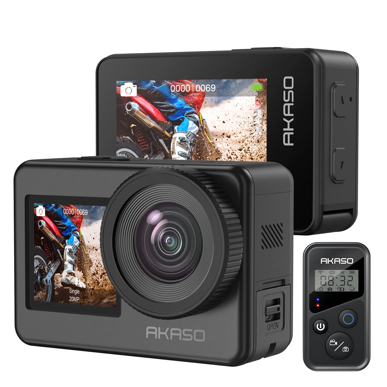 アクションカメラ-AKASO Brave7-4Kウェアラブルカメラ IPX8本機防水10M 水中カメラ 6軸手ぶれ補正 スポーツカメラ WiFi アクションカム クイックキャプチャー 8倍スローモーシ